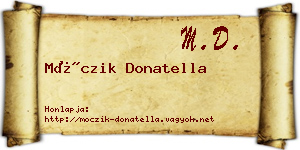 Móczik Donatella névjegykártya